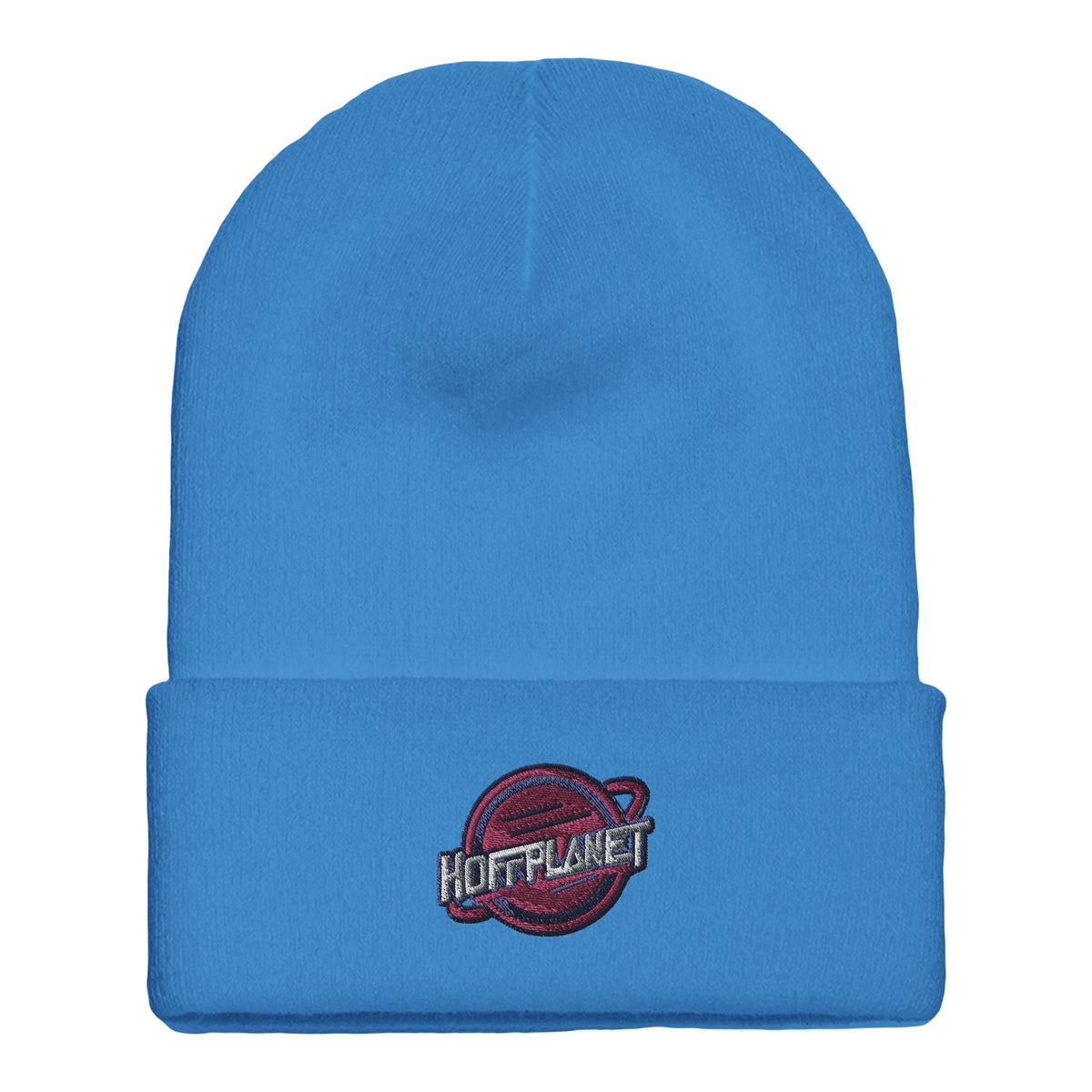Hoffplanet Pink Planet Cuffed Beanie - Light Blue