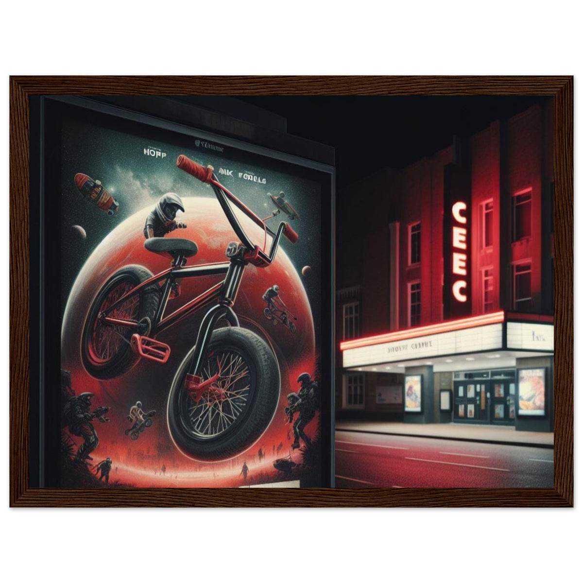 Hoffplanet BMX Theater Semi-Gloss Framed Poster