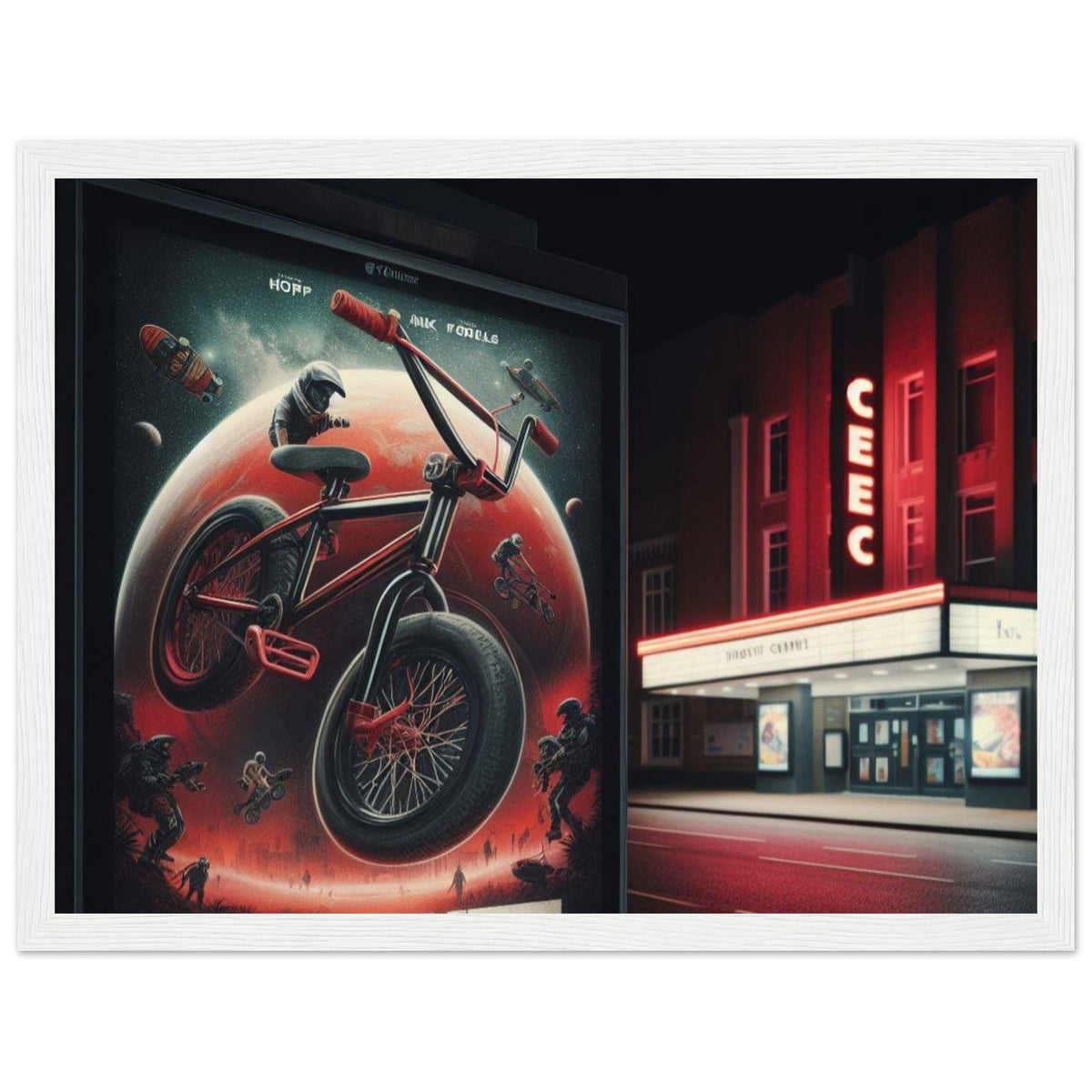 Hoffplanet BMX Theater Semi-Gloss Framed Poster
