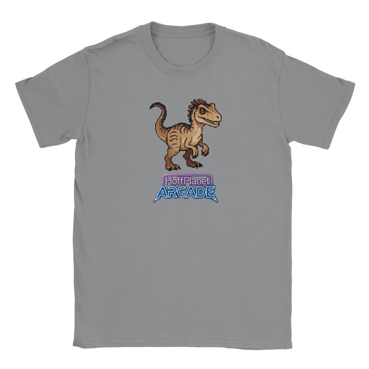 Dino Survival Arcade Tee - Heather Gray