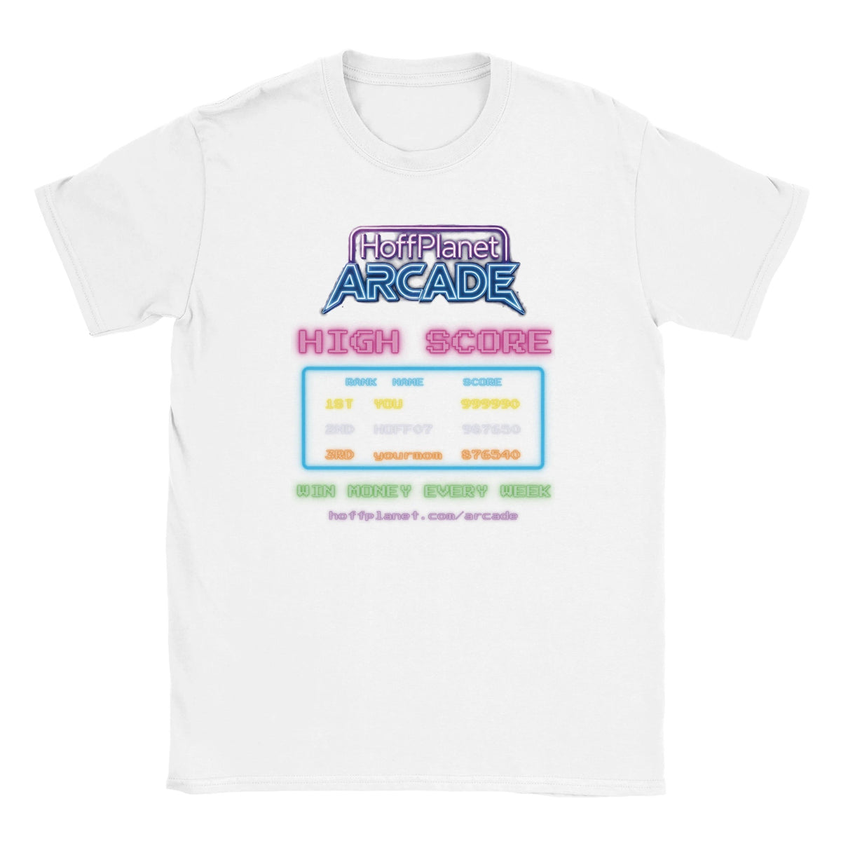 Hoffplanet Arcade High Score Club Tee - White