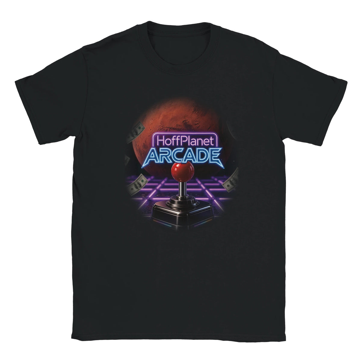 Hoffplanet Arcade Joystick Emblem Tee - Black