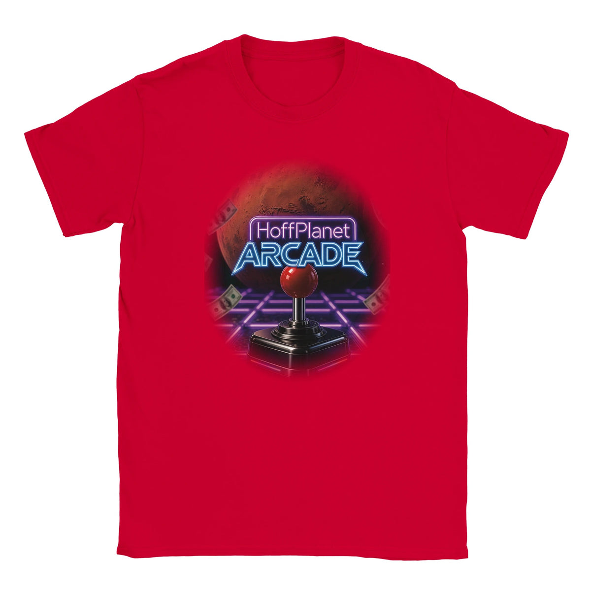 Hoffplanet Arcade Joystick Emblem Tee - Red
