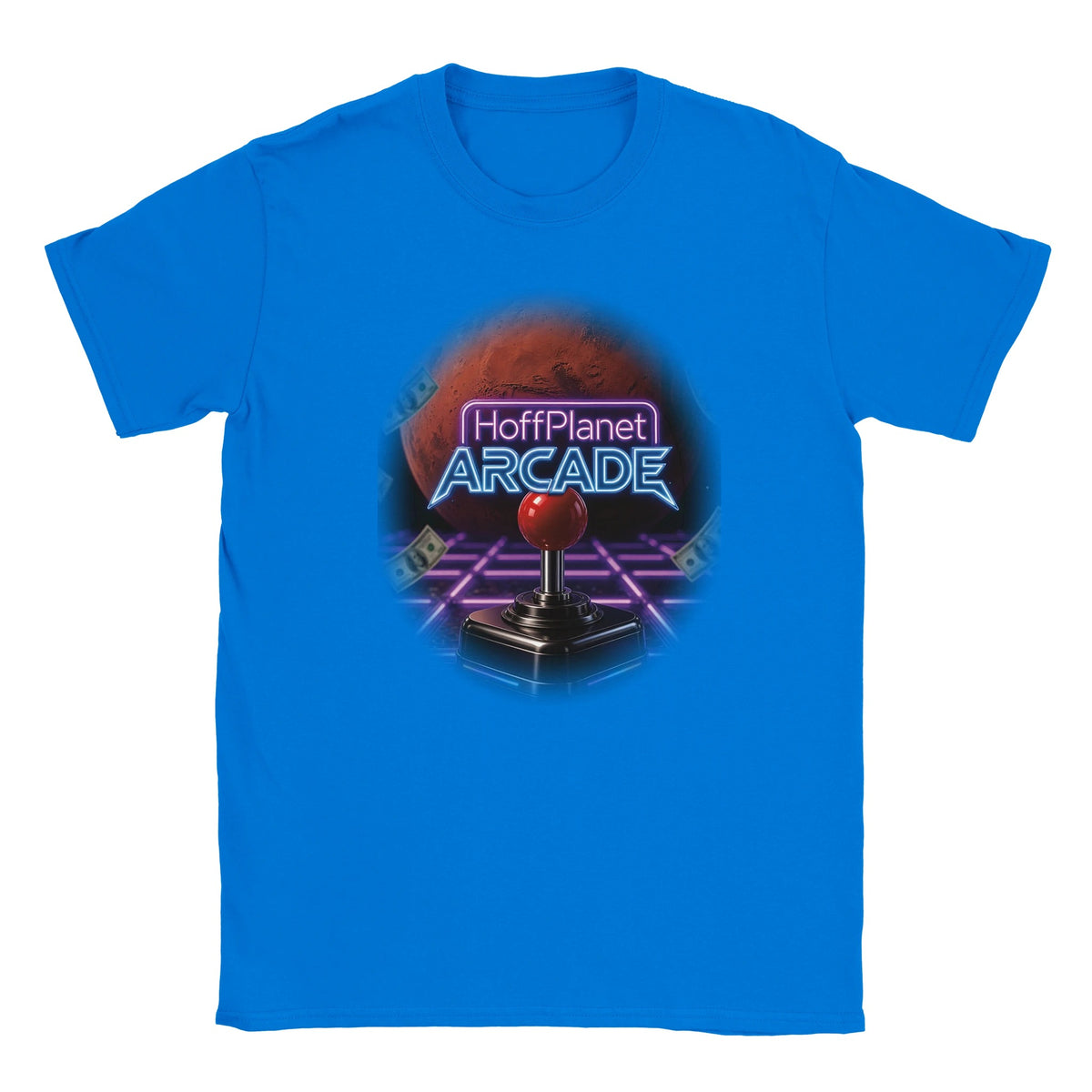 Hoffplanet Arcade Joystick Emblem Tee - Blue