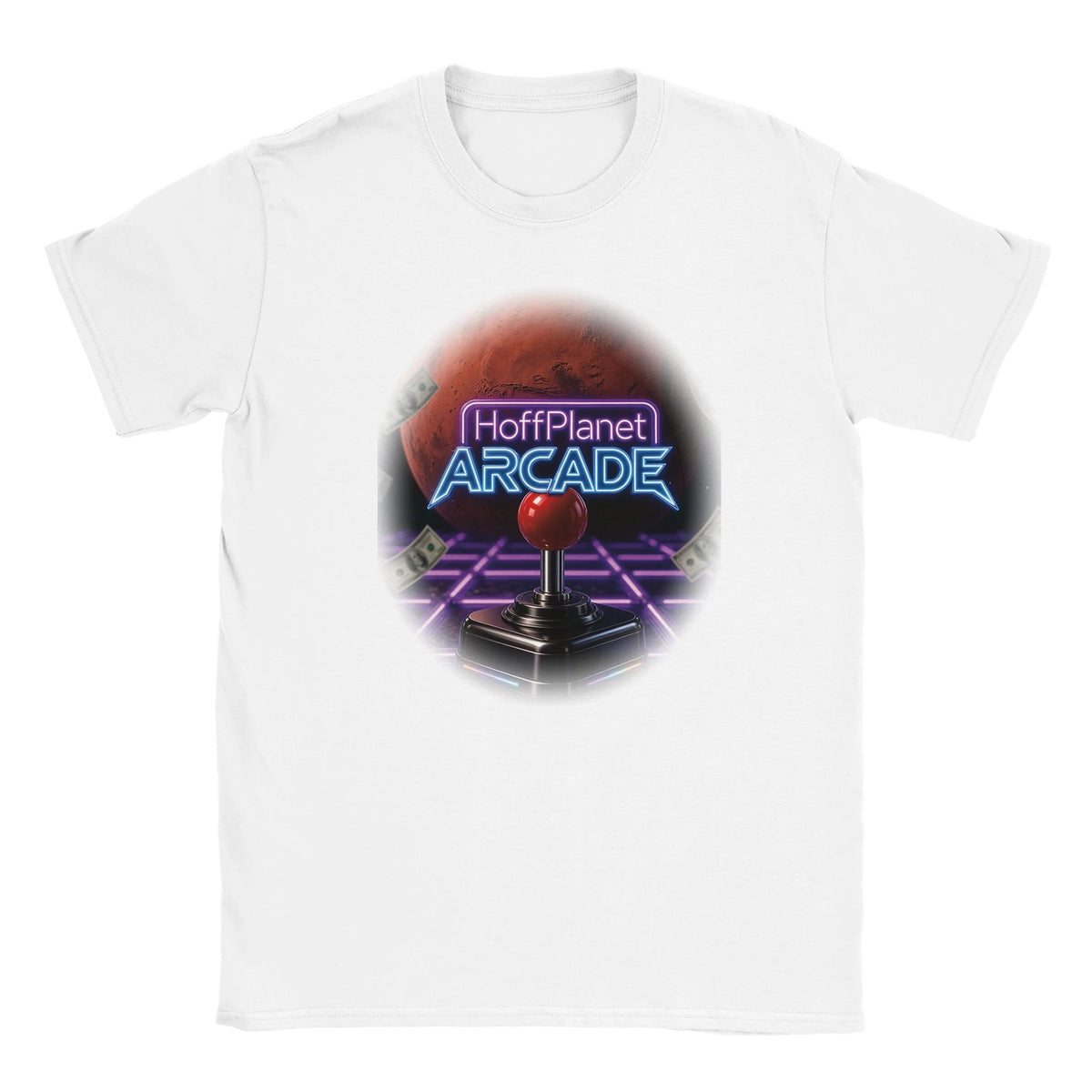 Hoffplanet Arcade Joystick Emblem Tee - White