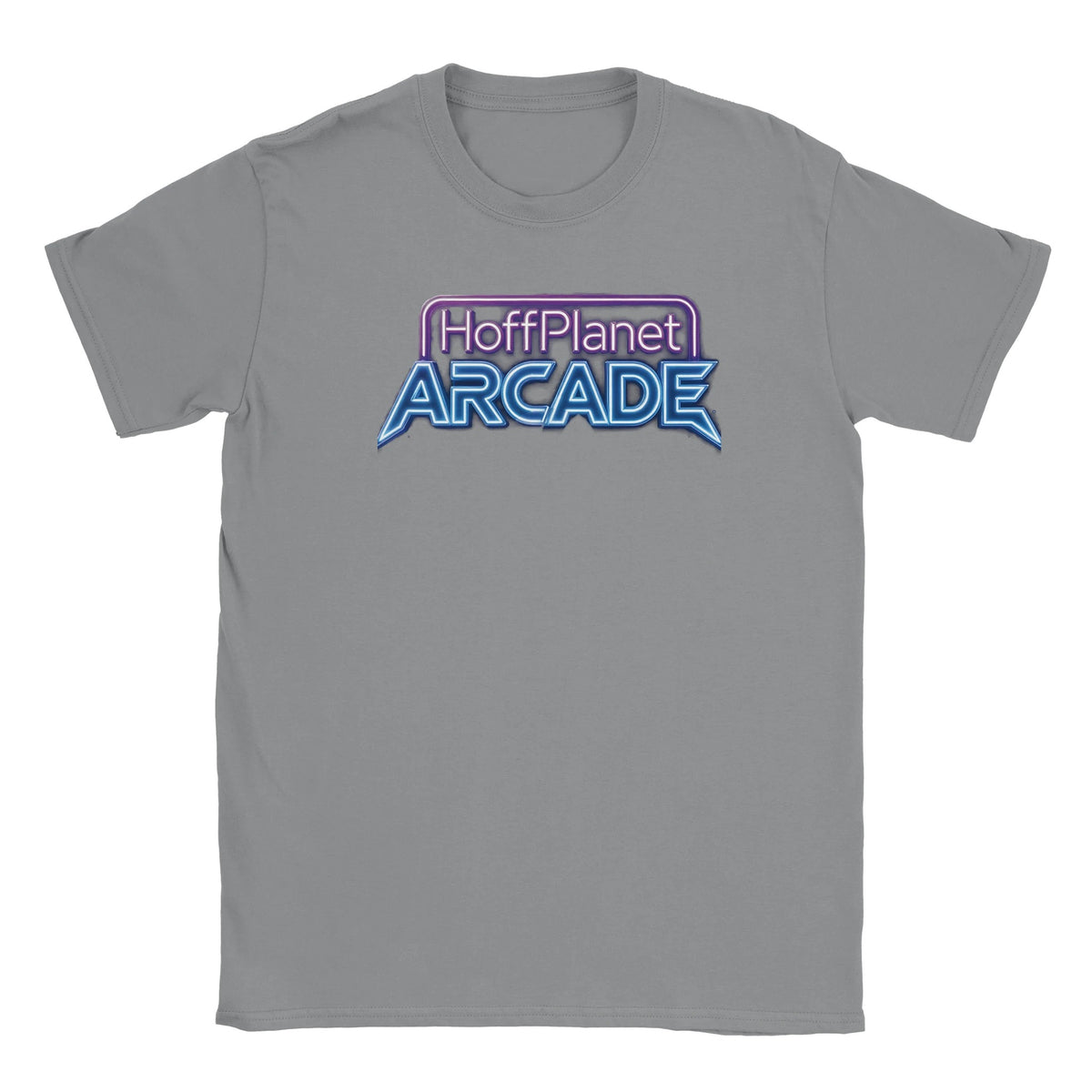 Hoffplanet Arcade Neon Logo Tee - Heather Gray