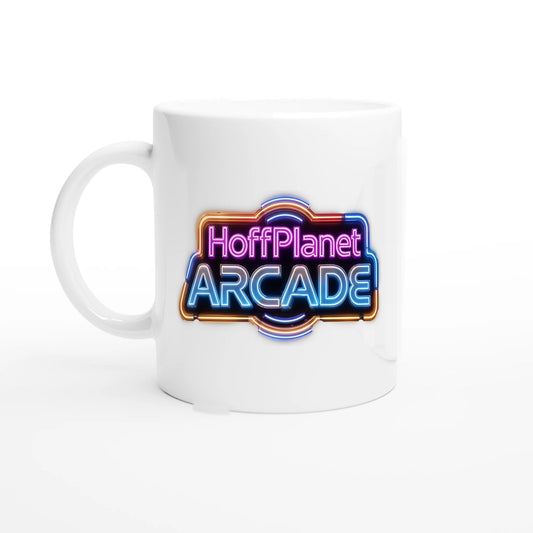 Hoffplanet Arcade Neon Sign Mug - front