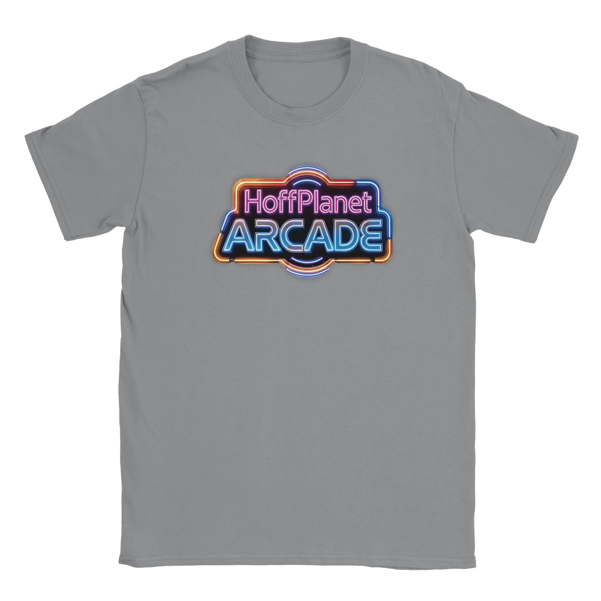 Hoffplanet Arcade Neon Sign Tee - Heather Gray