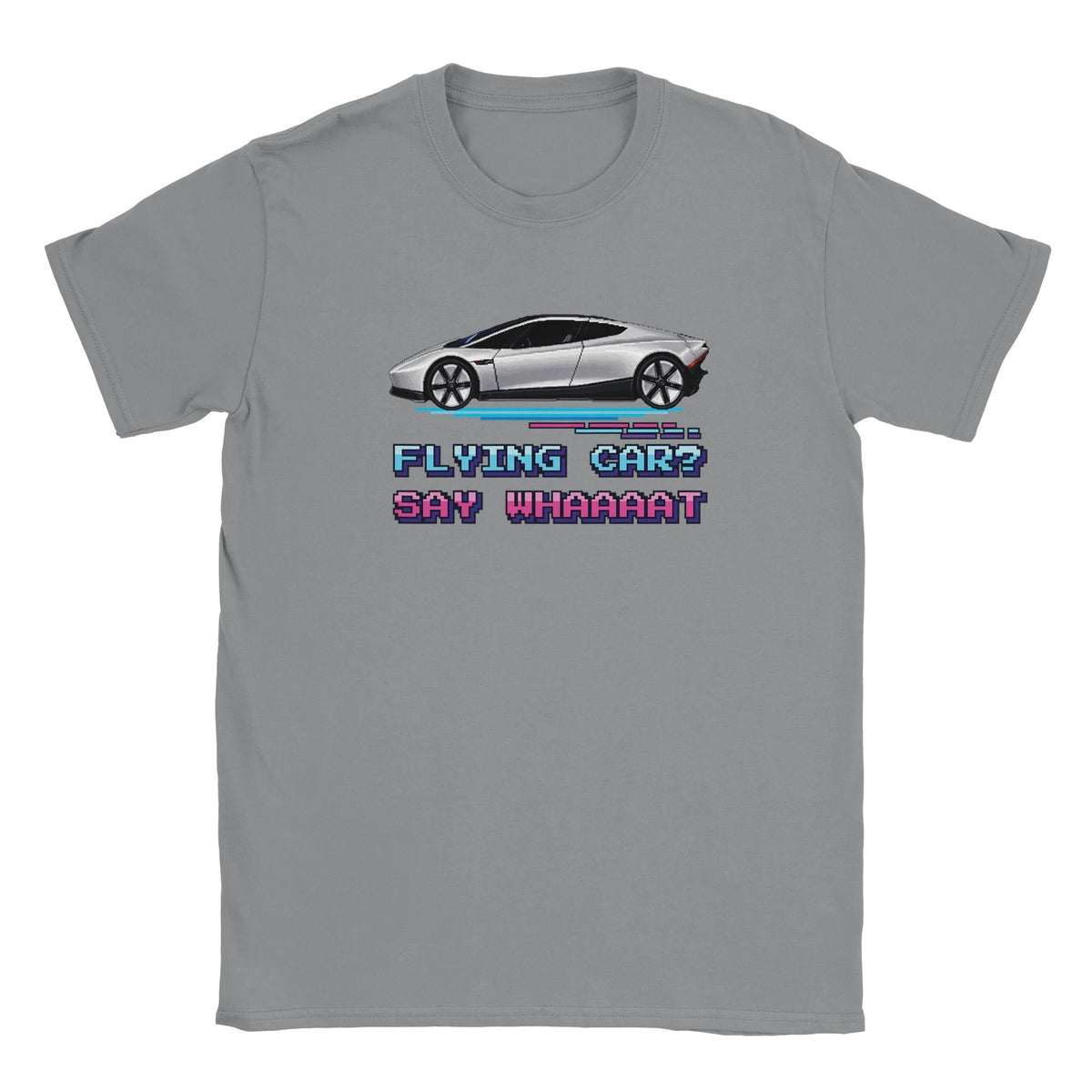 Hoffplanet Flying Car Say Whaaaat Tee - Heather Gray