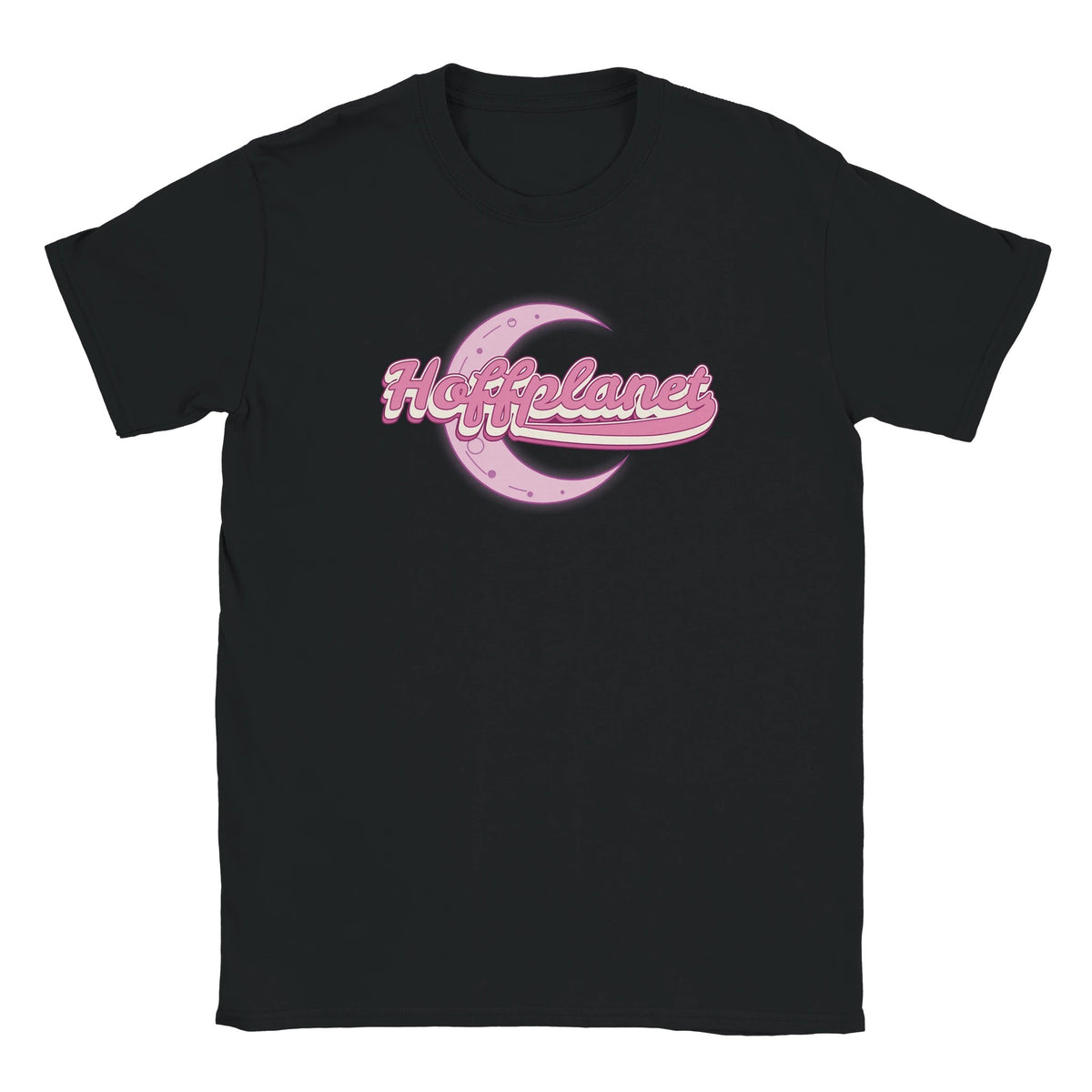 Hoffplanet Pink Moon Script Tee - Black