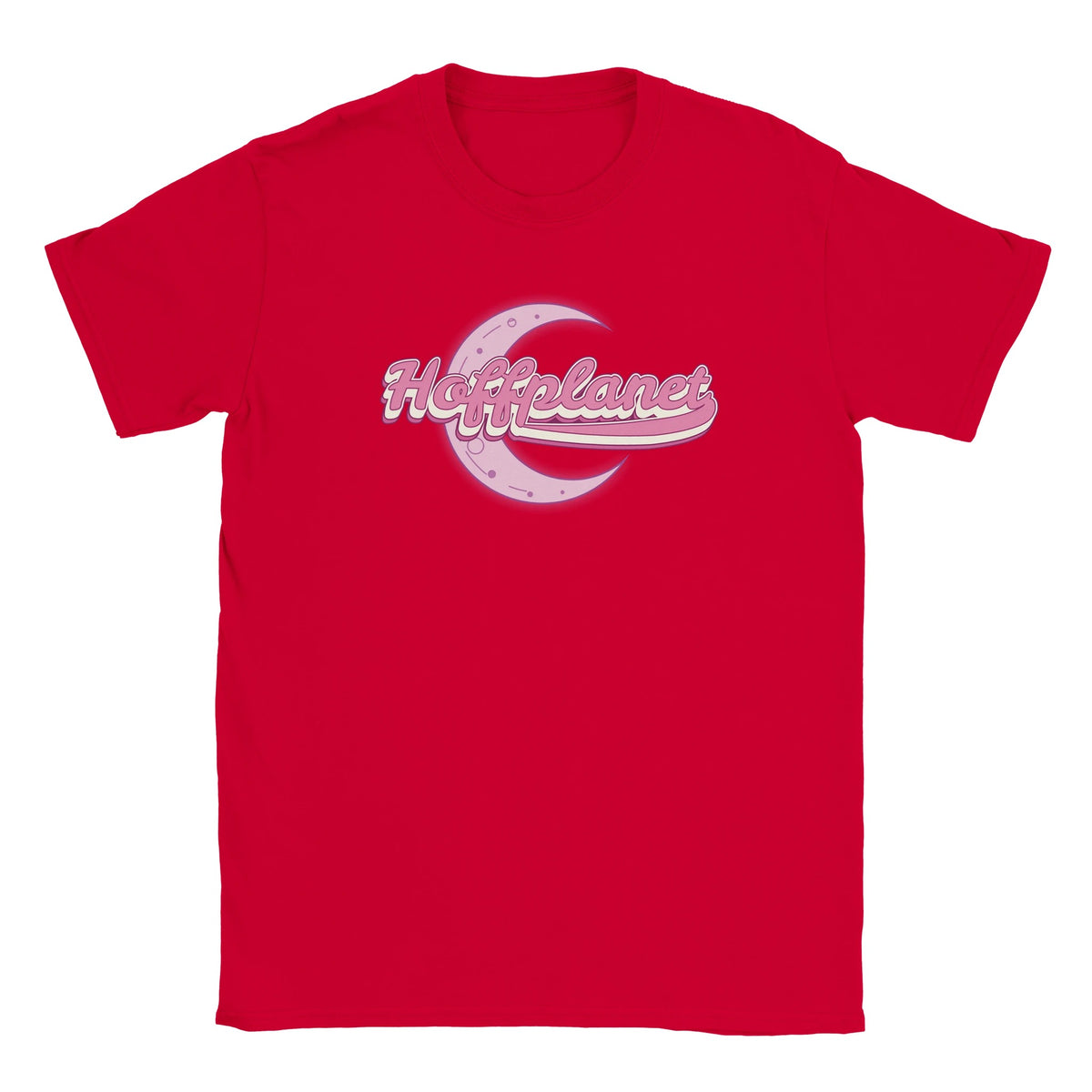 Hoffplanet Pink Moon Script Tee - Red