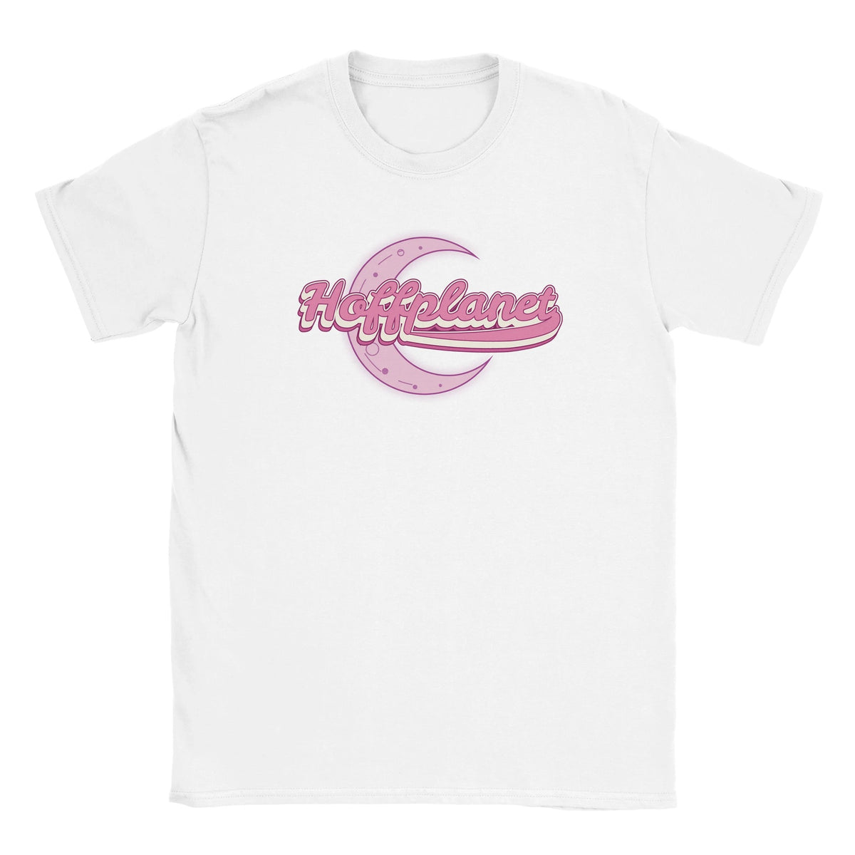 Hoffplanet Pink Moon Script Tee - White