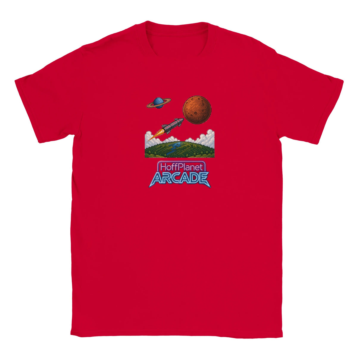 Rocket Flight Arcade Tee - Red