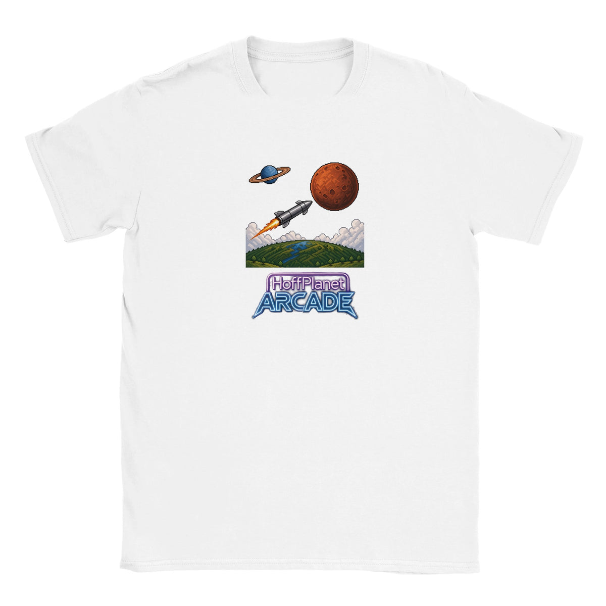 Rocket Flight Arcade Tee - White